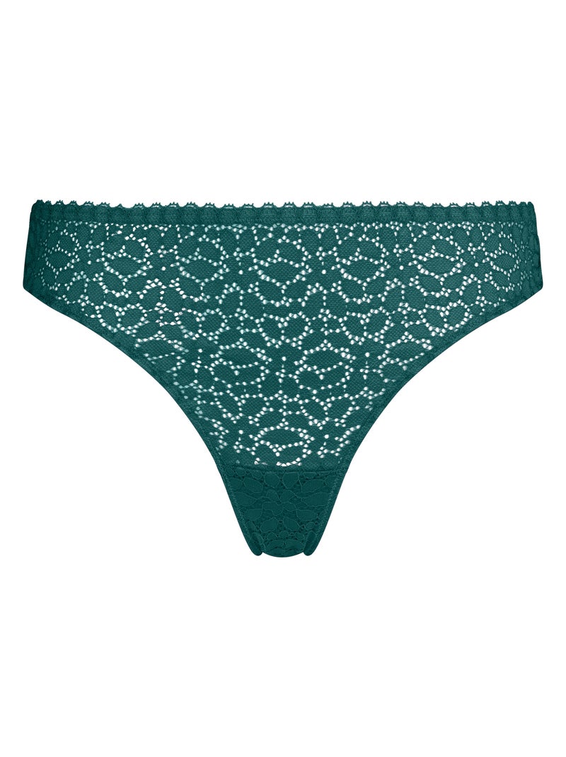 Tanga en dentelle Daily Dentelle Vert sapin - Kiabi