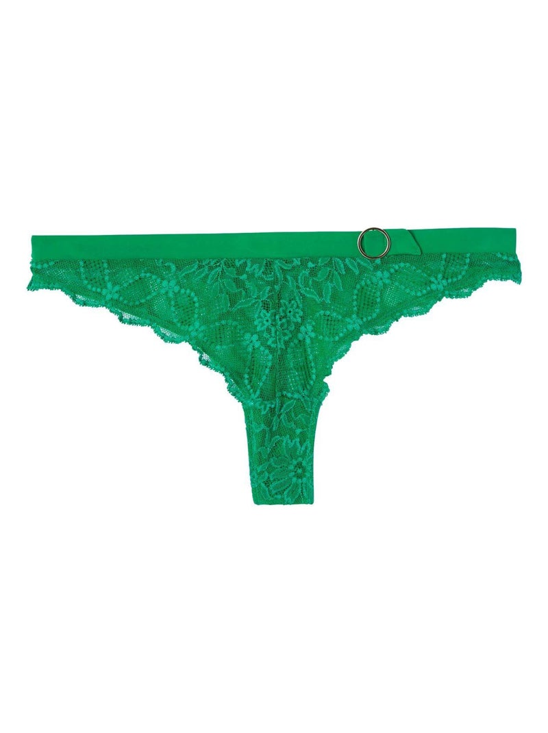 Tanga en dentelle française TOKYO - Camille Cerf & Pomm'Poire Vert - Kiabi