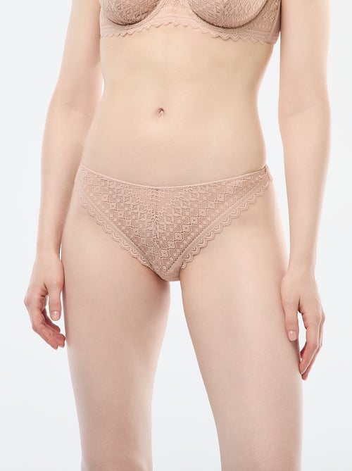 Tanga en dentelle - Kiabi