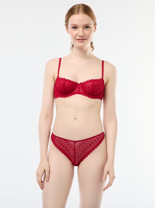 Tanga en dentelle - Kiabi