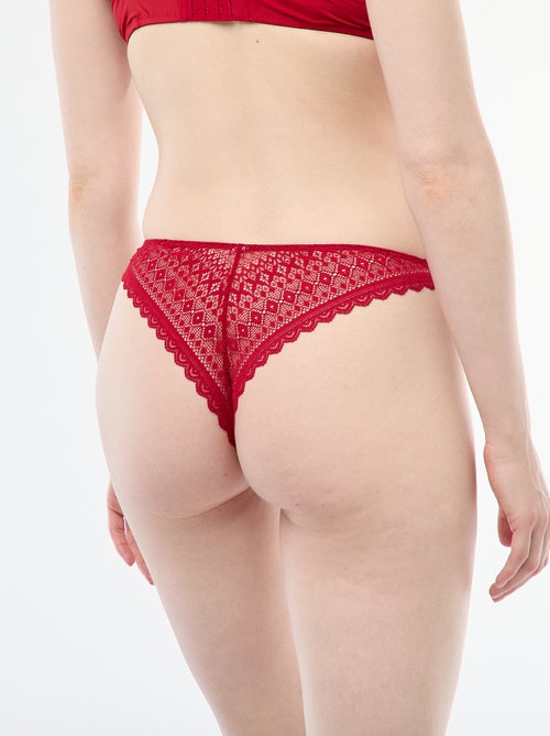 Tanga en dentelle - Kiabi