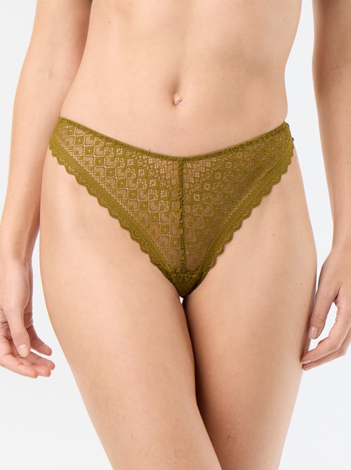 Tanga en dentelle - Kiabi