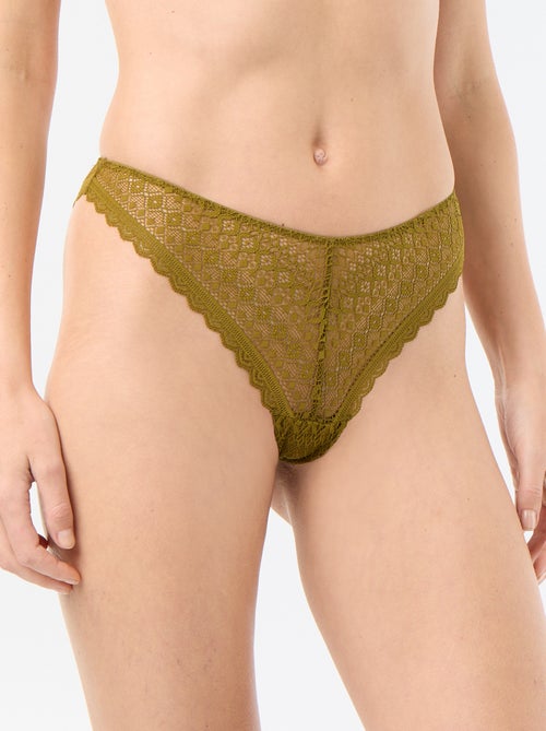Tanga en dentelle - Kiabi