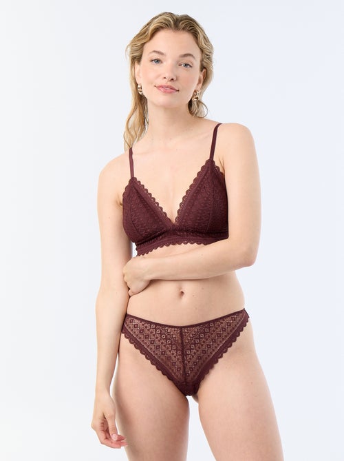 Tanga en dentelle - Kiabi