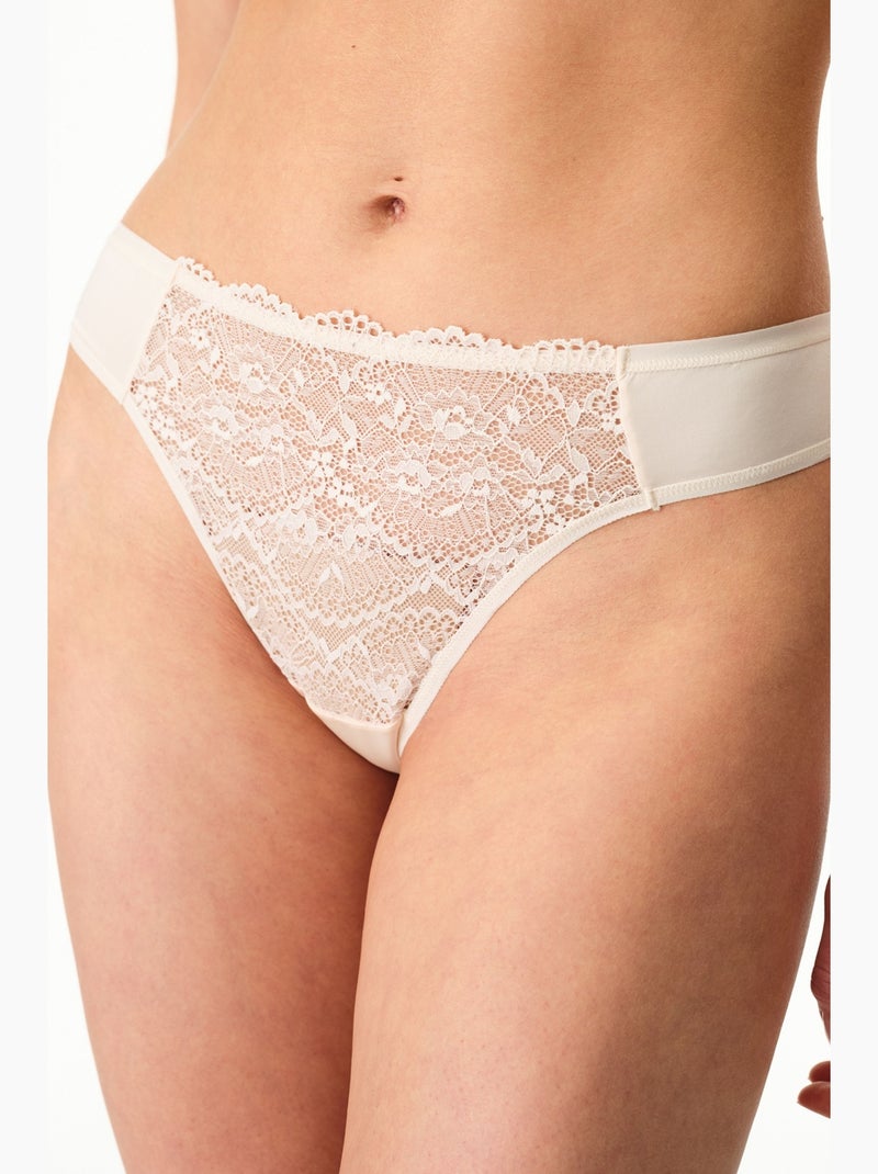 Tanga essentials femme penti Blanc cassé - Kiabi