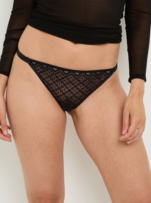 Tanga fendu dentelle Blondie - RougeGorge Lingerie - Kiabi