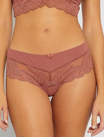 Tanga fines côtes et dentelle