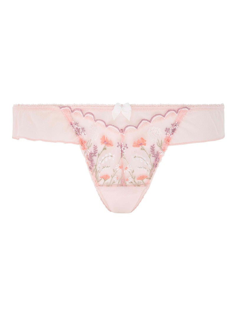 Tanga FLORAISON - Brigitte Bardot Lingerie Rose - Kiabi