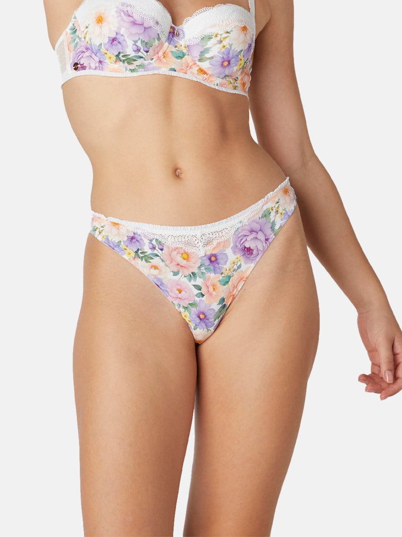 Tanga FORRO - Brigitte Bardot Lingerie Blanc - Kiabi