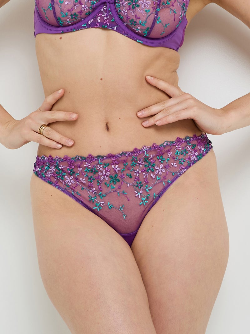 Tanga Gala - RougeGorge Lingerie Violet - Kiabi