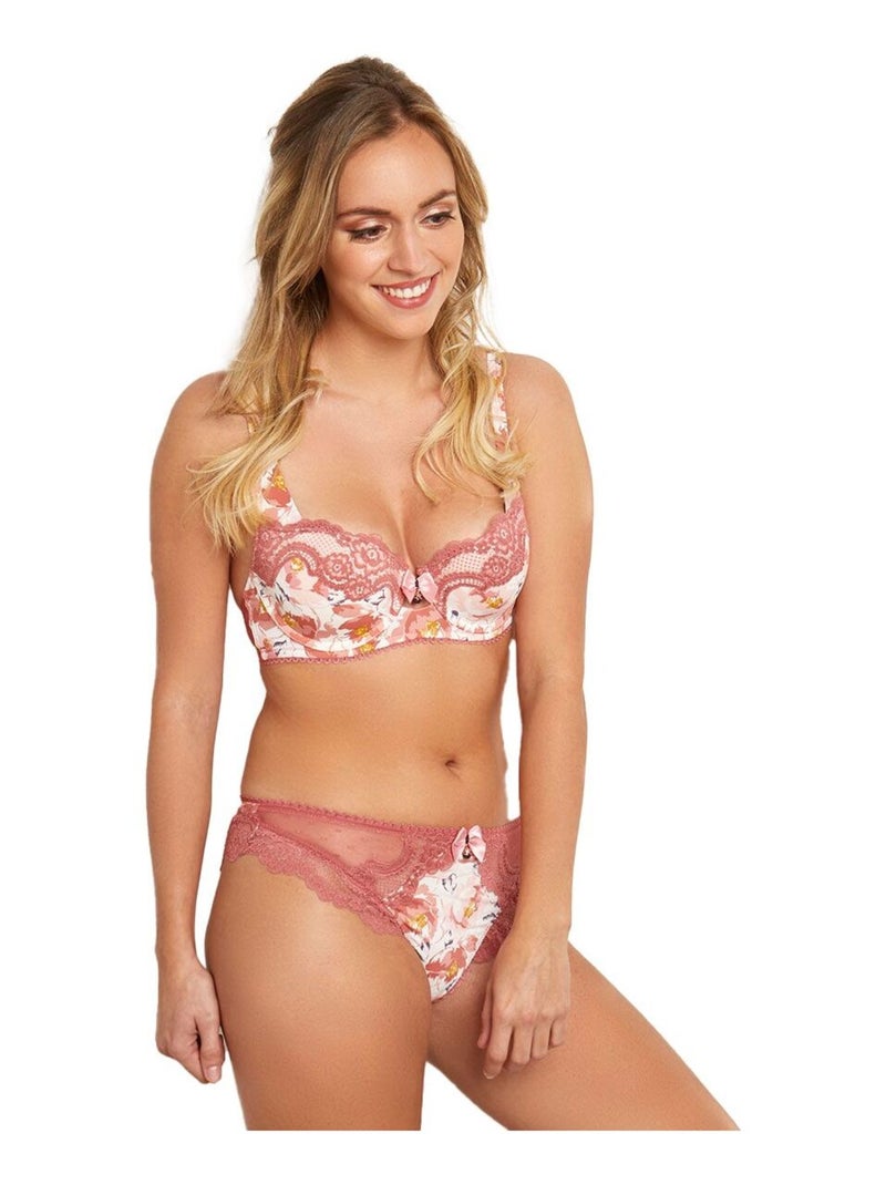 Tanga GRACE - Brigitte Bardot Lingerie Rose - Kiabi
