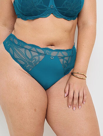 Tanga grande taille dentelle Deborah - RougeGorge Lingerie