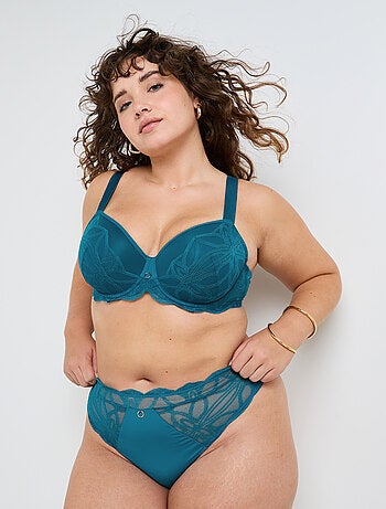 Tanga grande taille dentelle Deborah - RougeGorge Lingerie