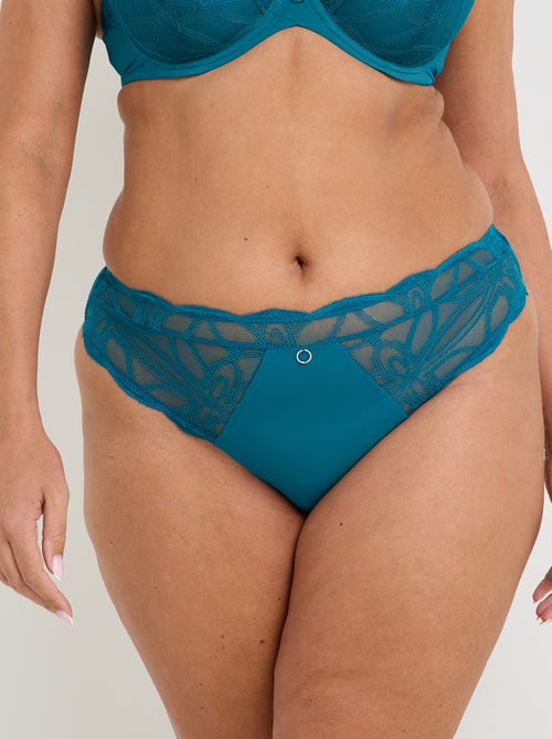 Tanga grande taille dentelle Deborah - RougeGorge Lingerie - Kiabi