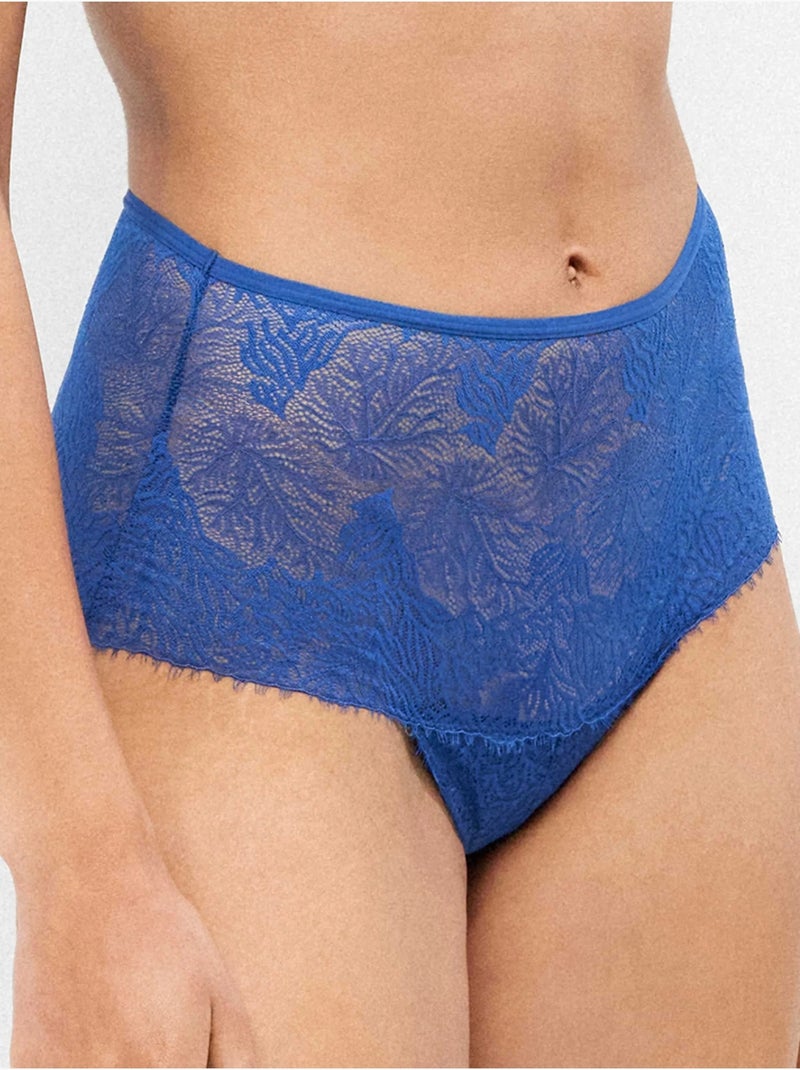 Tanga haut dentelle Bleu - Kiabi
