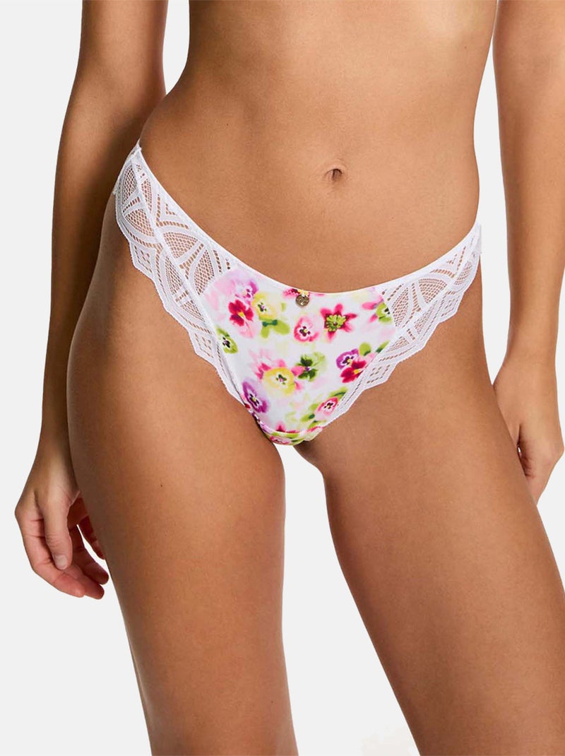 Tanga HELOISE - Morgan Lingerie Blanc - Kiabi
