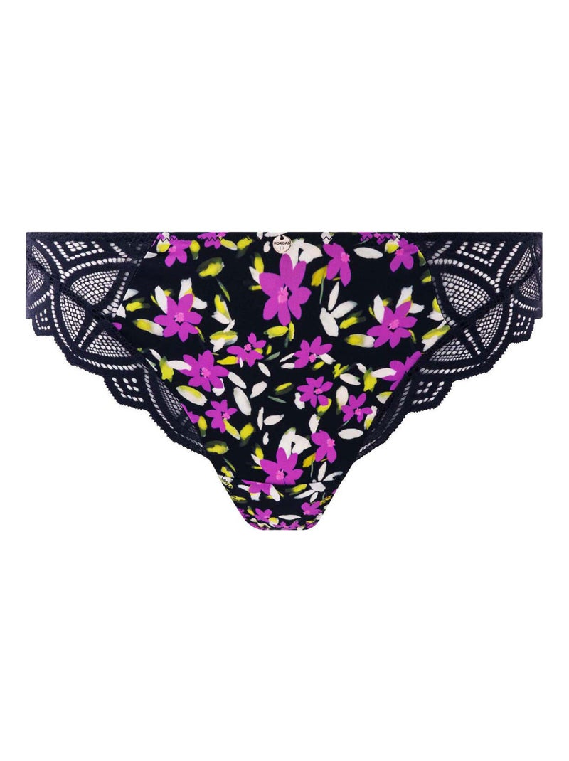 Tanga HELOISE - Morgan Lingerie Noir - Kiabi