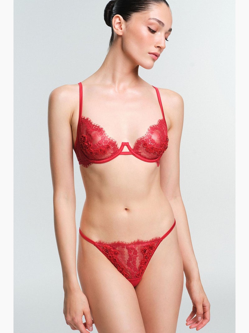 Tanga henna femme penti Rouge - Kiabi