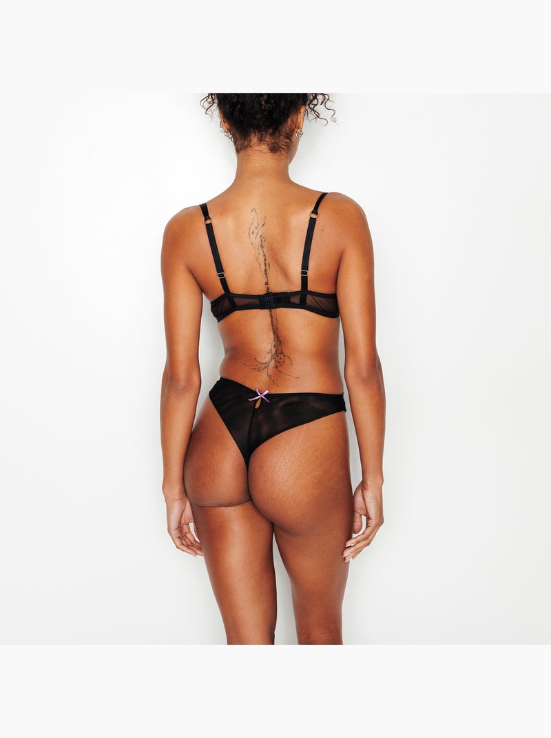 Tanga Ilona - RougeGorge Lingerie Noir Multicolore - Kiabi