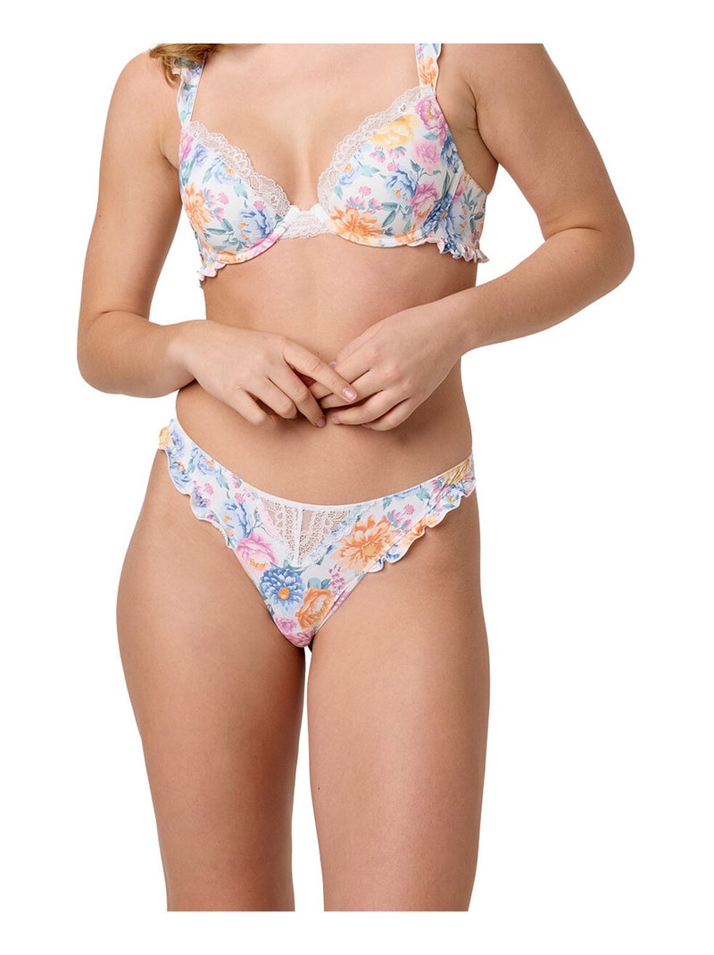 Tanga JARDIN - Brigitte Bardot Lingerie Blanc - Kiabi
