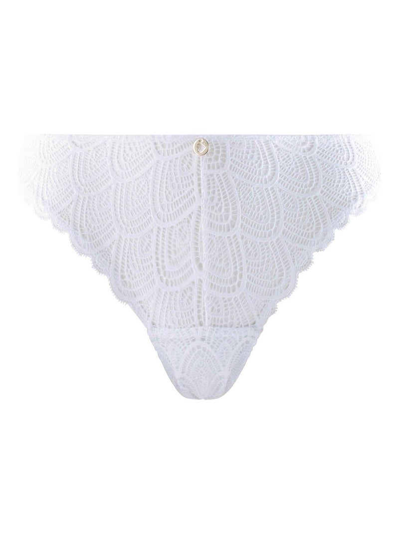 Tanga JUSTINE DENTELLE - Morgan Lingerie Blanc - Kiabi