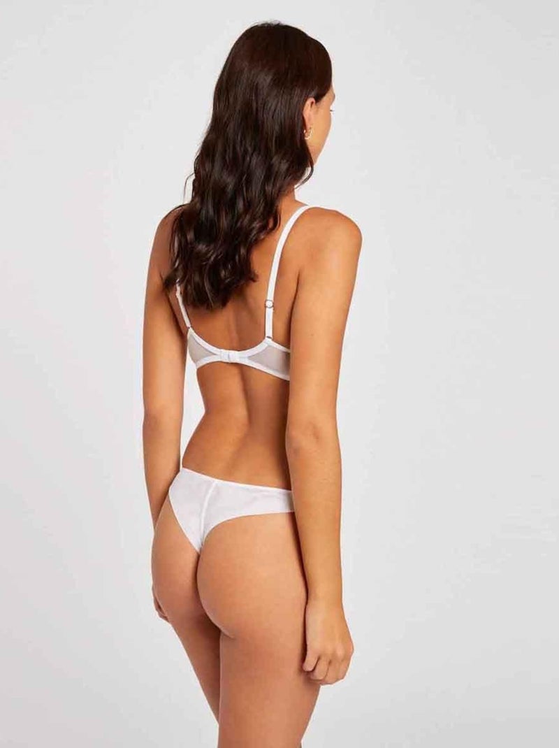 Tanga KIM - Morgan Lingerie Blanc - Kiabi