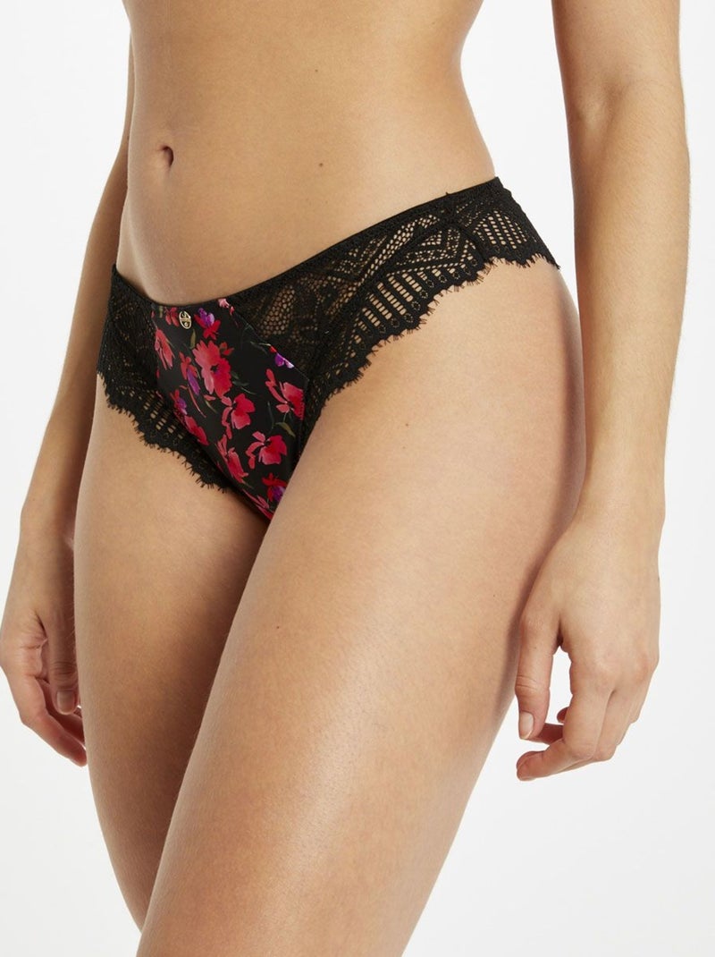 Tanga LOREN - Morgan Lingerie Noir - Kiabi