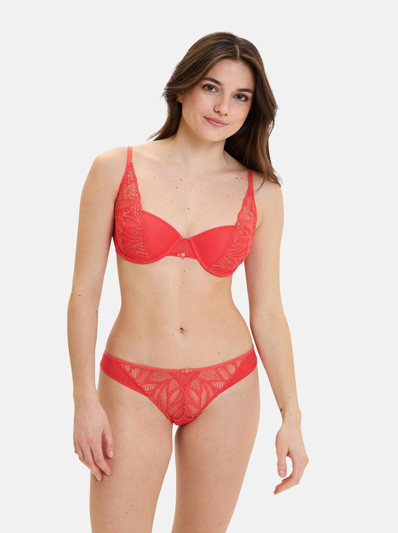 Tanga Lou Billet Doux Rouge - Kiabi