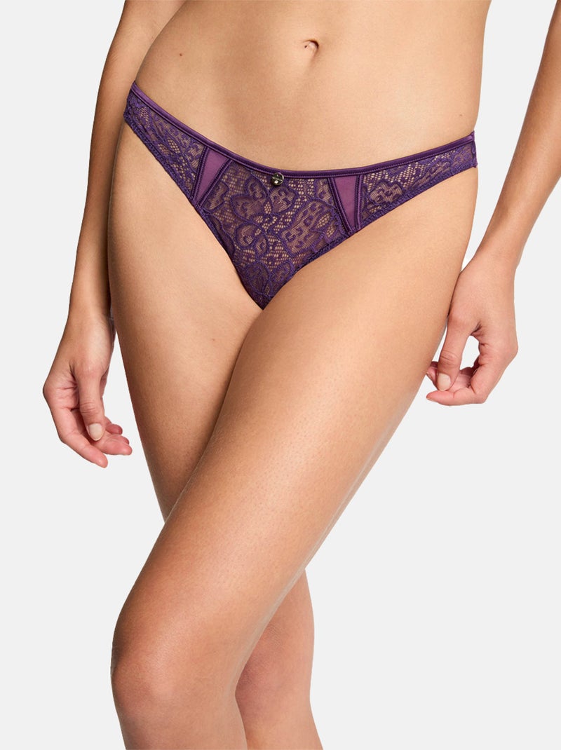 Tanga LOUNA - Morgan Lingerie Violet - Kiabi