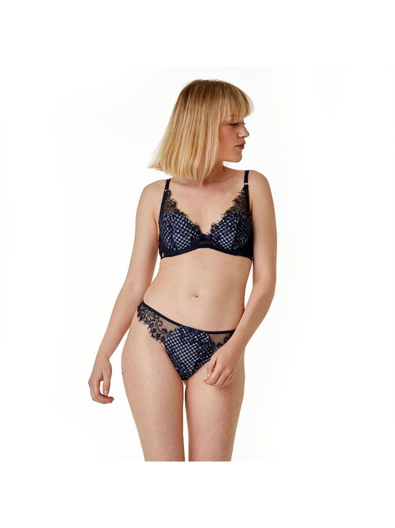Tanga MAGAZINE - Brigitte Bardot Lingerie Bleu - Kiabi