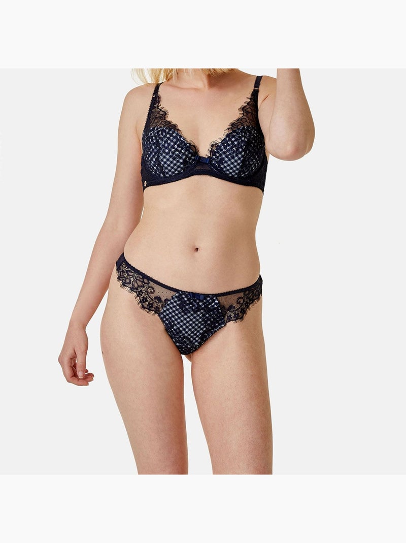 Tanga MAGAZINE - Brigitte Bardot Lingerie Bleu - Kiabi