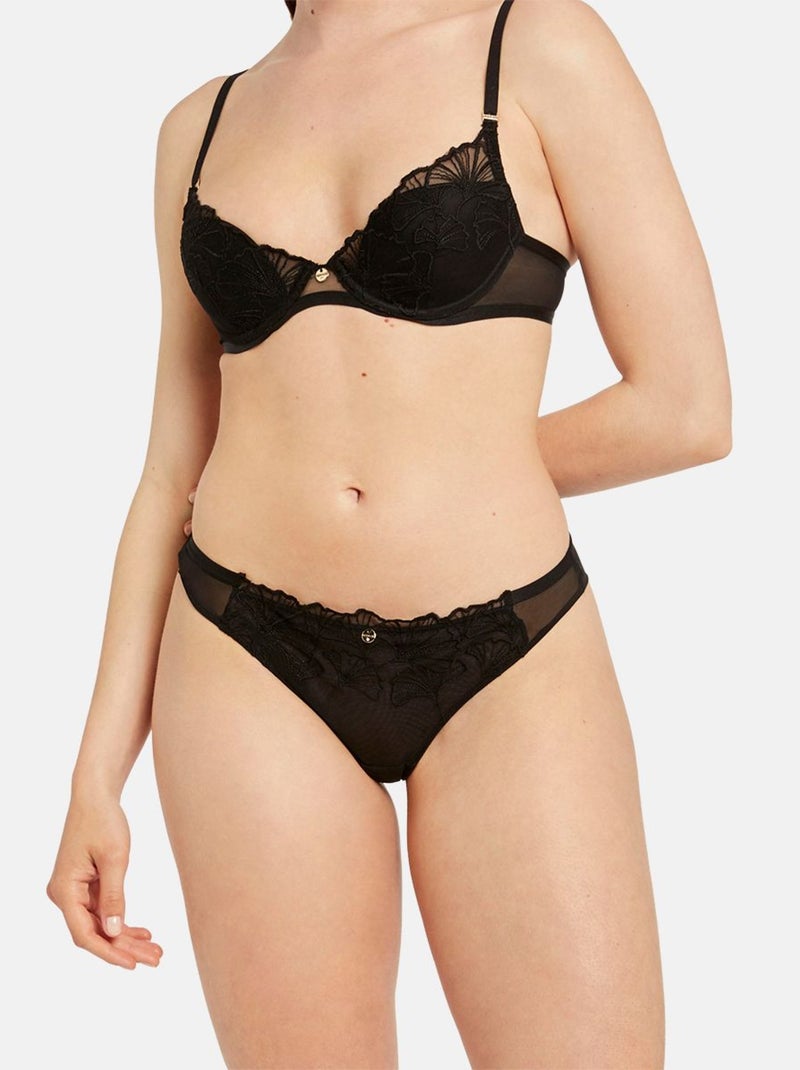 Tanga MAUD - Morgan Lingerie Noir - Kiabi