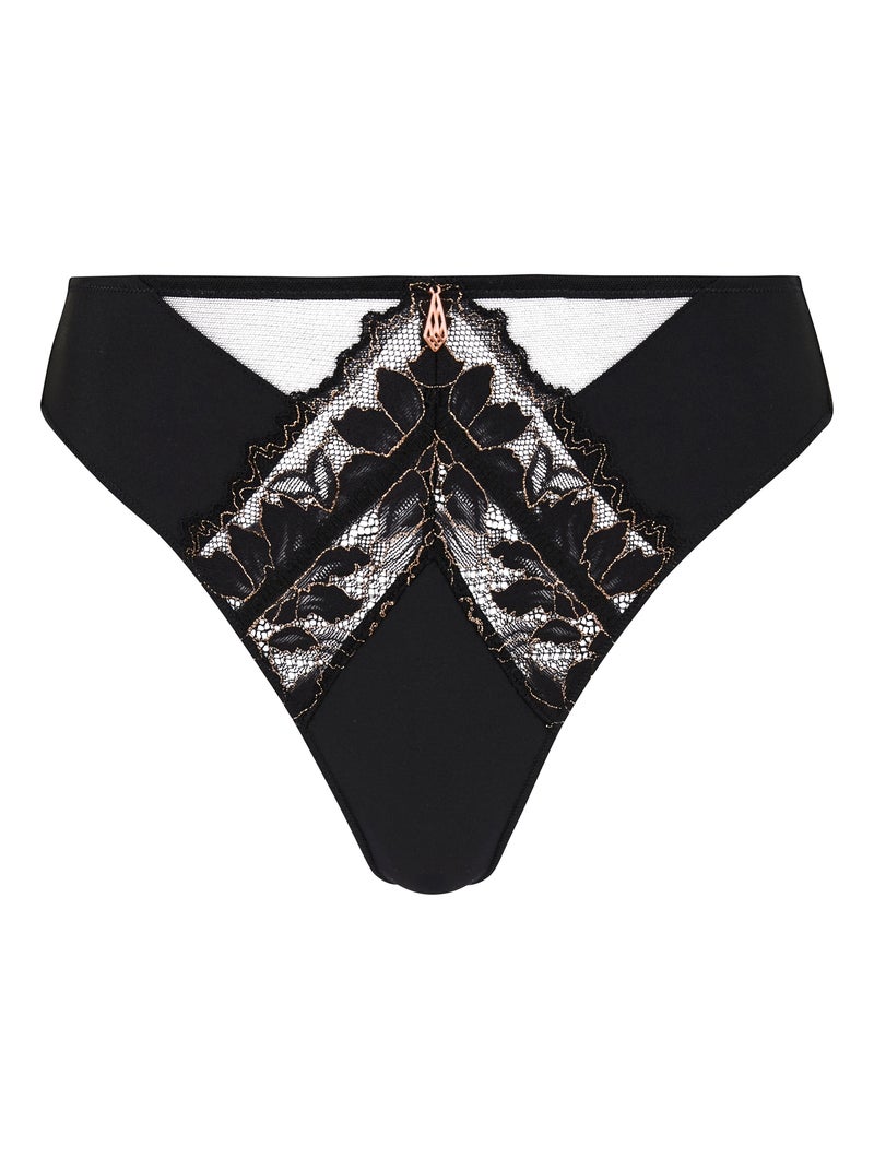 Tanga mélodie sans complexe lingerie Noir - Kiabi
