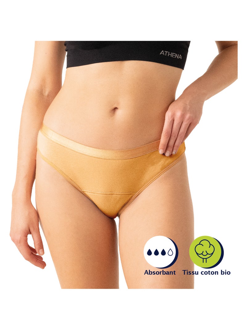 Tanga menstruel femme Athena Beige - Kiabi