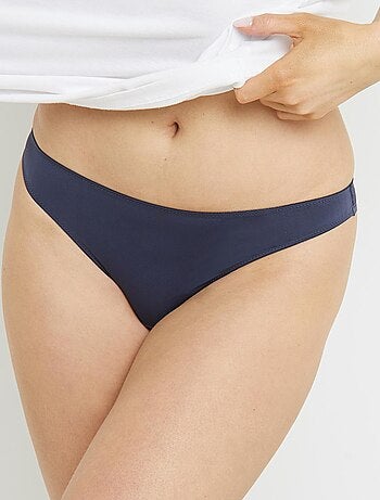 Tanga microfibre et dentelle Bee - RougeGorge Lingerie