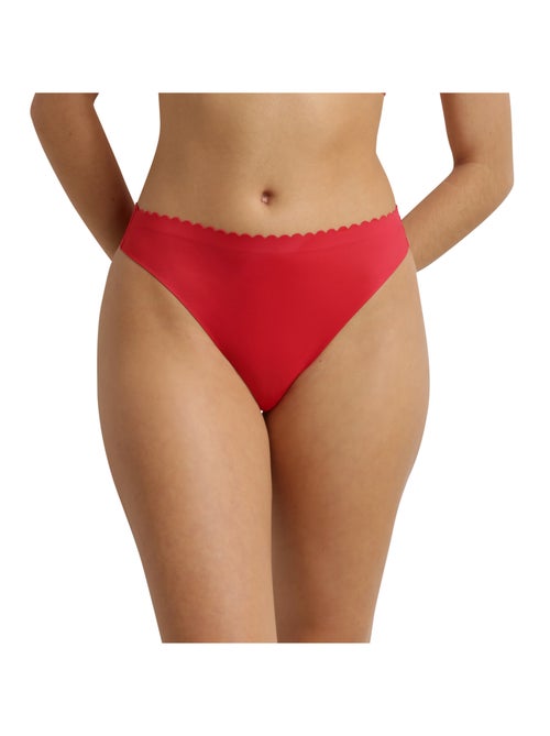 Tanga microfibre et tulle Body Touch - Kiabi