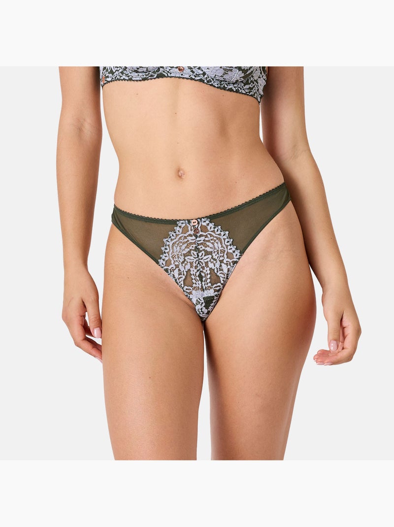 Tanga MYSTIQUE - Brigitte Bardot Lingerie Vert - Kiabi