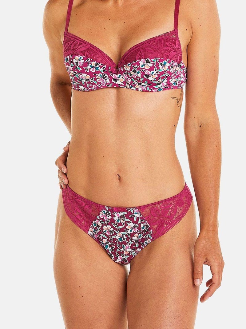 Tanga PAIX - Pomm'Poire Rose - Kiabi