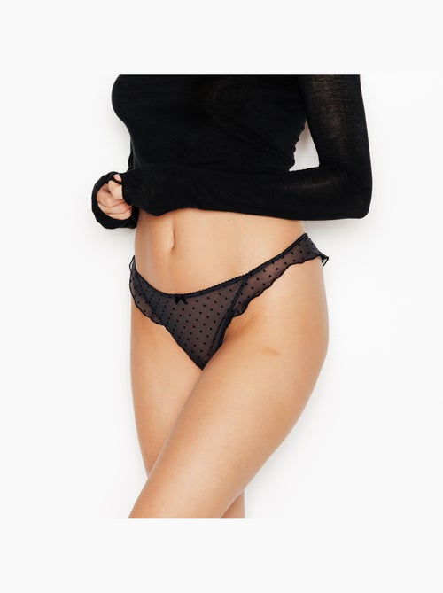 Tanga pois jolima - rougegorge lingerie - Kiabi Tanga pois jolima - rougegorge lingerie - Kiabi