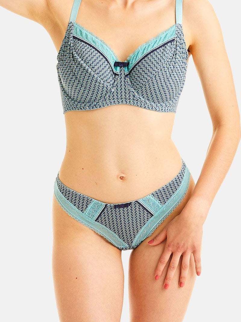 Tanga ROSE - Pomm'Poire Bleu - Kiabi