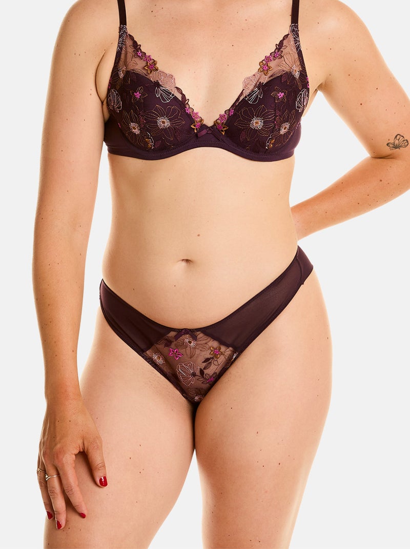 Tanga SANTAL - Pomm'Poire Violet - Kiabi