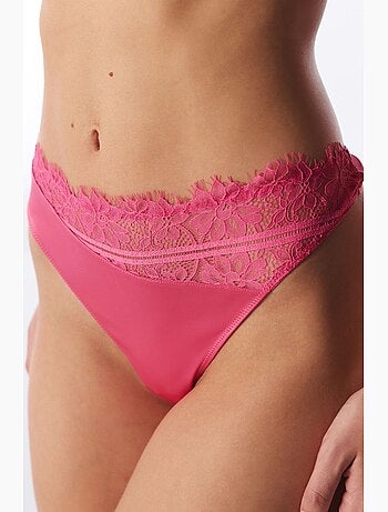 Tanga satin femme penti