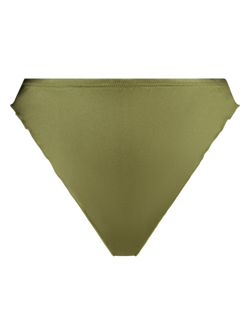 Tanga satiné Silk Radiance Kaki - Kiabi