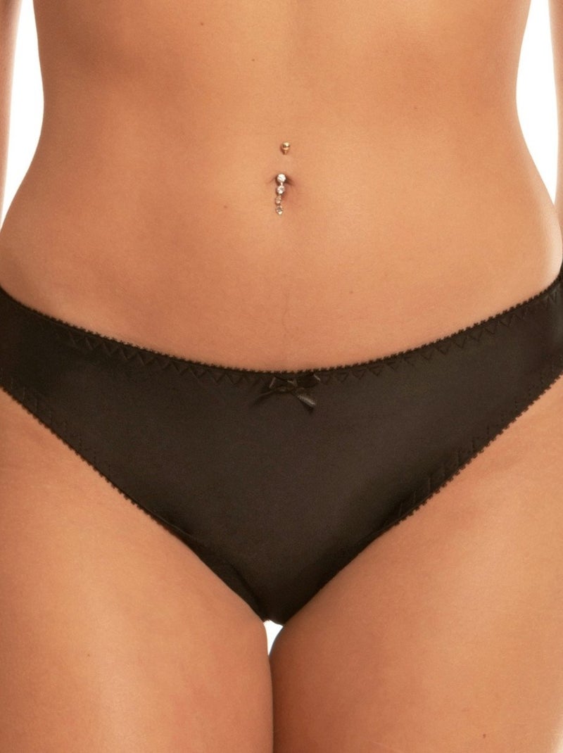 Tanga seconde peau Synergie Noir - Kiabi