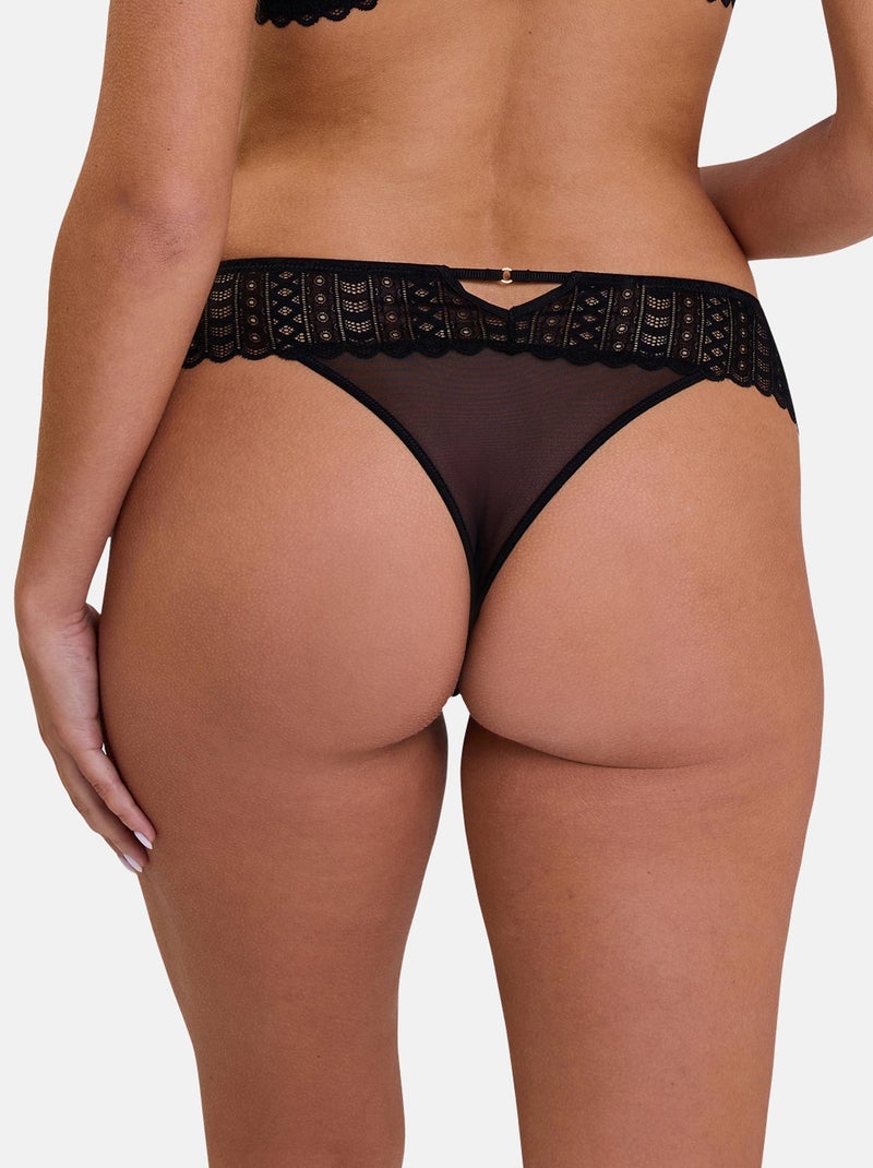 Tanga Secrète Billet Doux Noir - Kiabi
