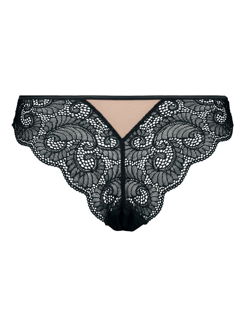 Tanga serena sans complexe lingerie Noir Beige - Kiabi