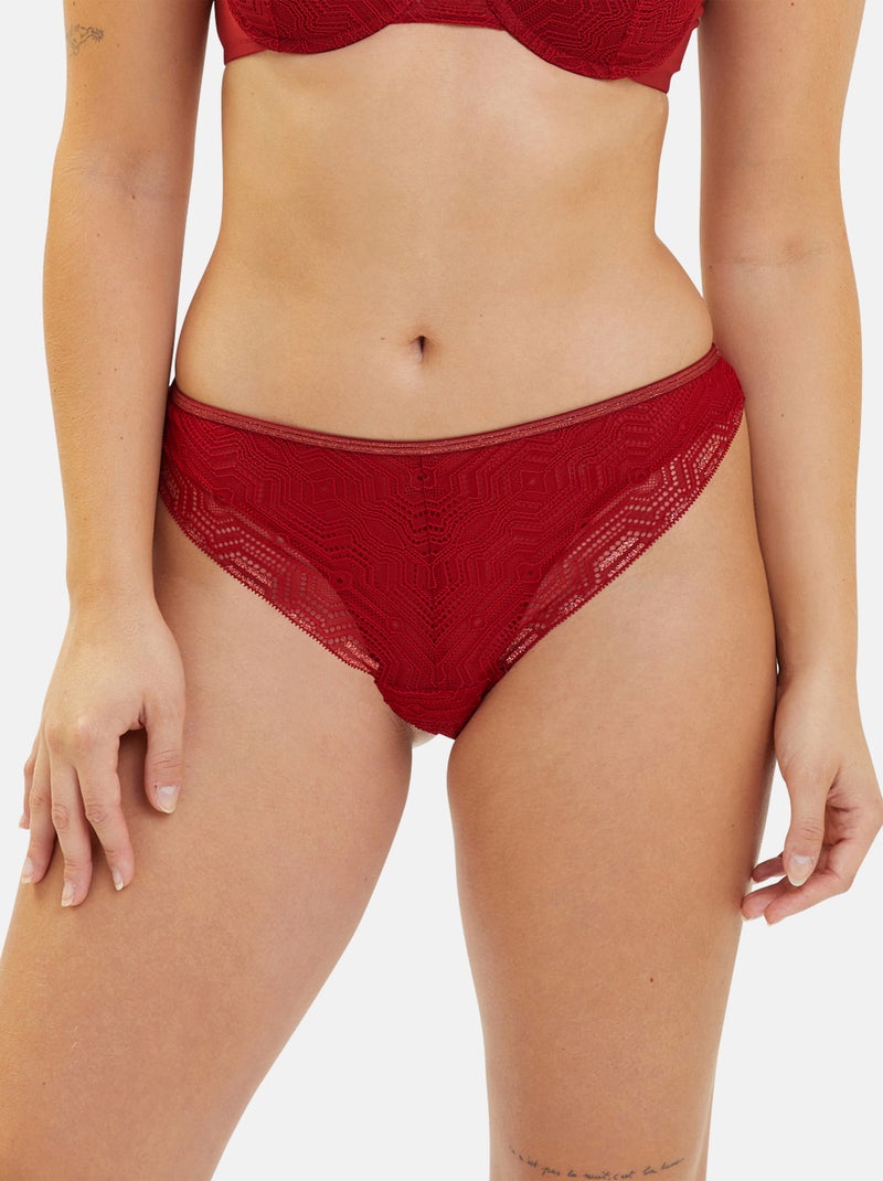 Tanga Somptueuse Billet Doux Rouge - Kiabi