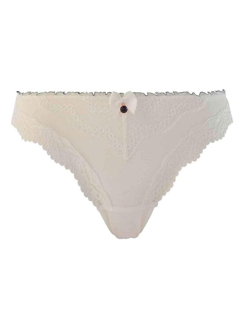 Tanga STAR - Brigitte Bardot Lingerie Blanc - Kiabi