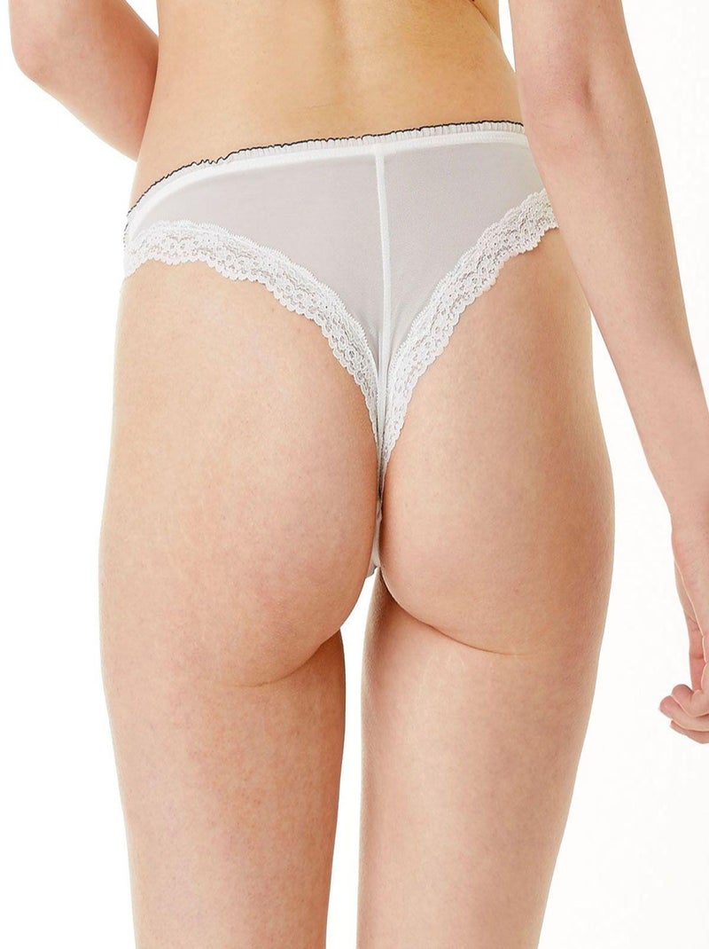 Tanga STAR - Brigitte Bardot Lingerie Blanc - Kiabi