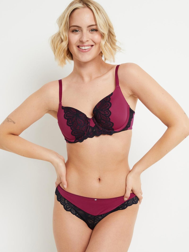 Tanga Syara - RougeGorge Lingerie Violet prune - Kiabi